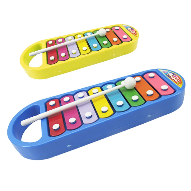 Детские восьмиклавишные ударные инструменты цветной ручной стук пианино обучение маленьких детей Музыкальные игрушки Пластиковые ксилофон игрушки