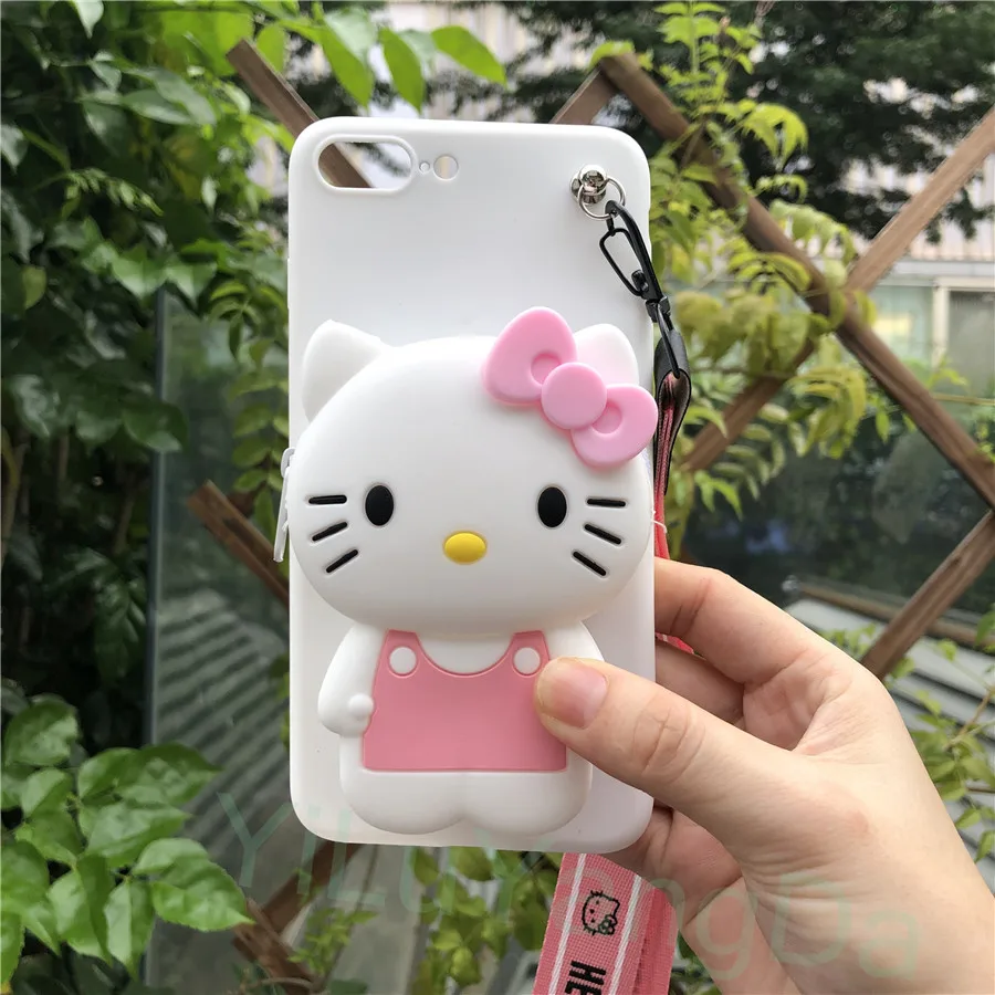 Милый мультяшный Ститч Kity Minnie кошелек на молнии чехол для телефона iPhone 5 5S SE 6 6s 7 8 Plus X XR XS 11 Pro Max силиконовый чехол для сумки