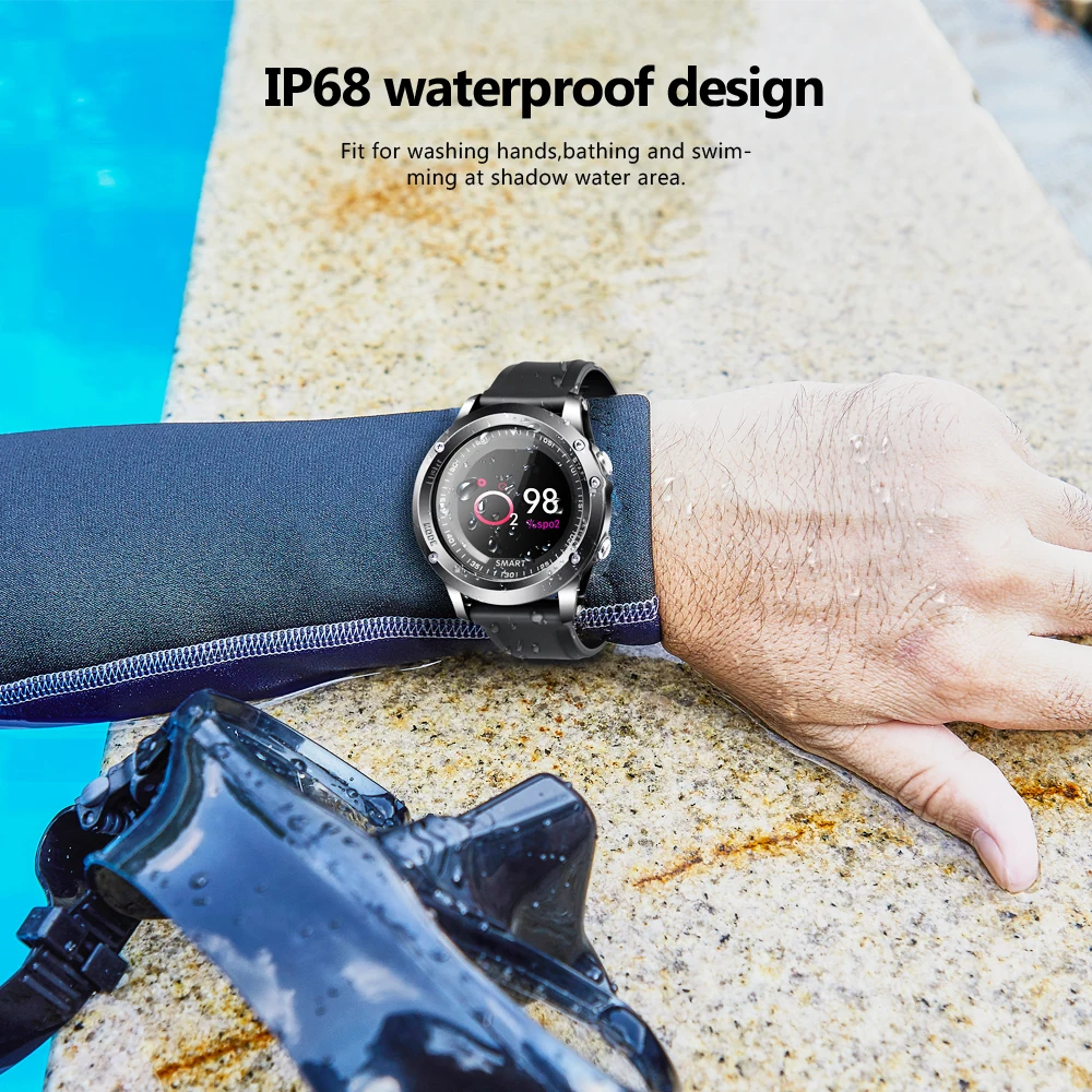TORNTISC Smart watch T2 IP68 Waterproof Heart Rate Blood Pressure oxygen monitor Smartwatch Outdoor Sport Bluetooth smart band For IOS Android (1)