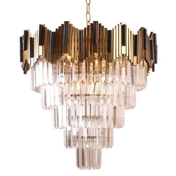 

jmmxiuz Luxury Modern Crystal Chandelier For Living Room Luxury Dining Room Hanging Lamp Home Decoration LED Lighting Fixtures