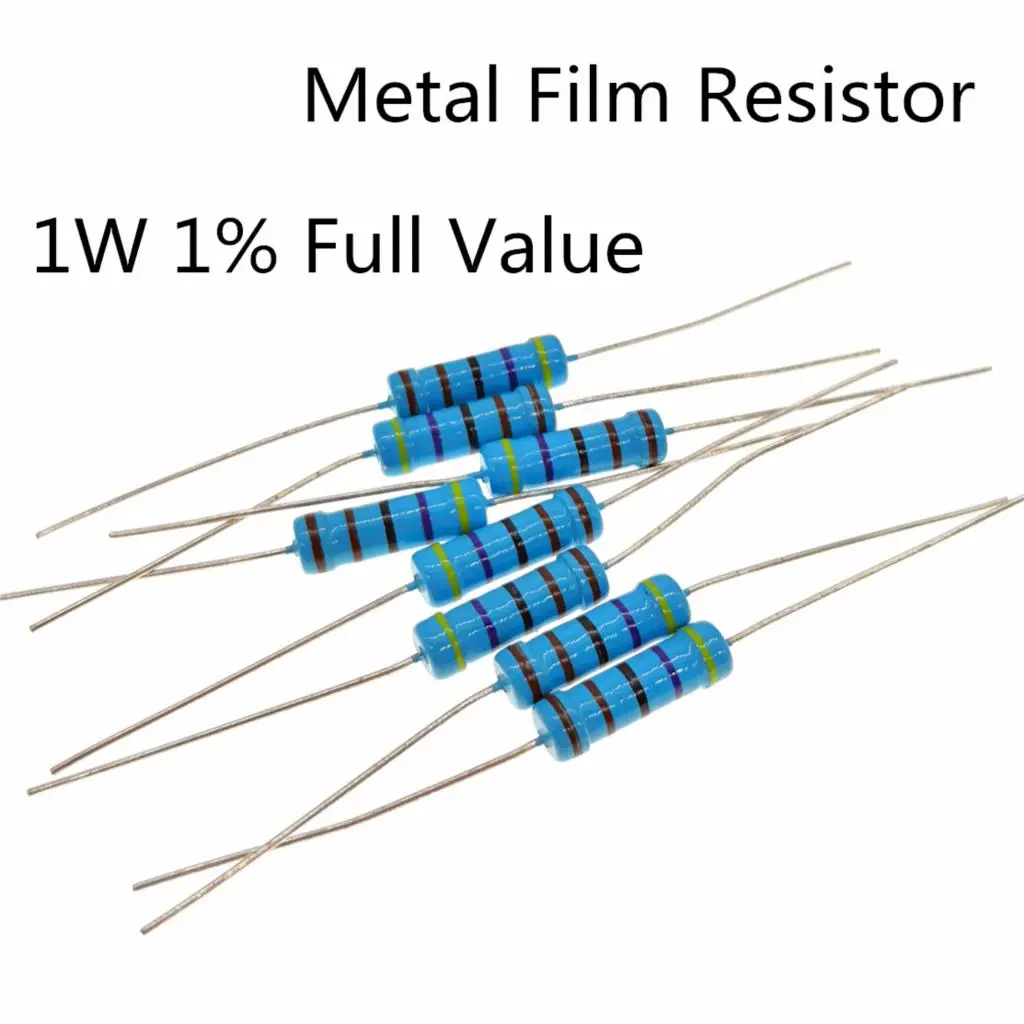 

30~100Pieces/lot 1W 5.1ohm 1% Radial DIP Metal Film Axial Resistors 5.1 ohm 1W