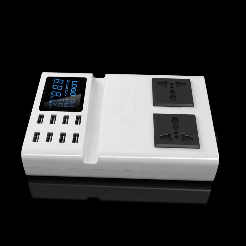 8 USB Port Led Display Screen Charger Strip adapter (4)