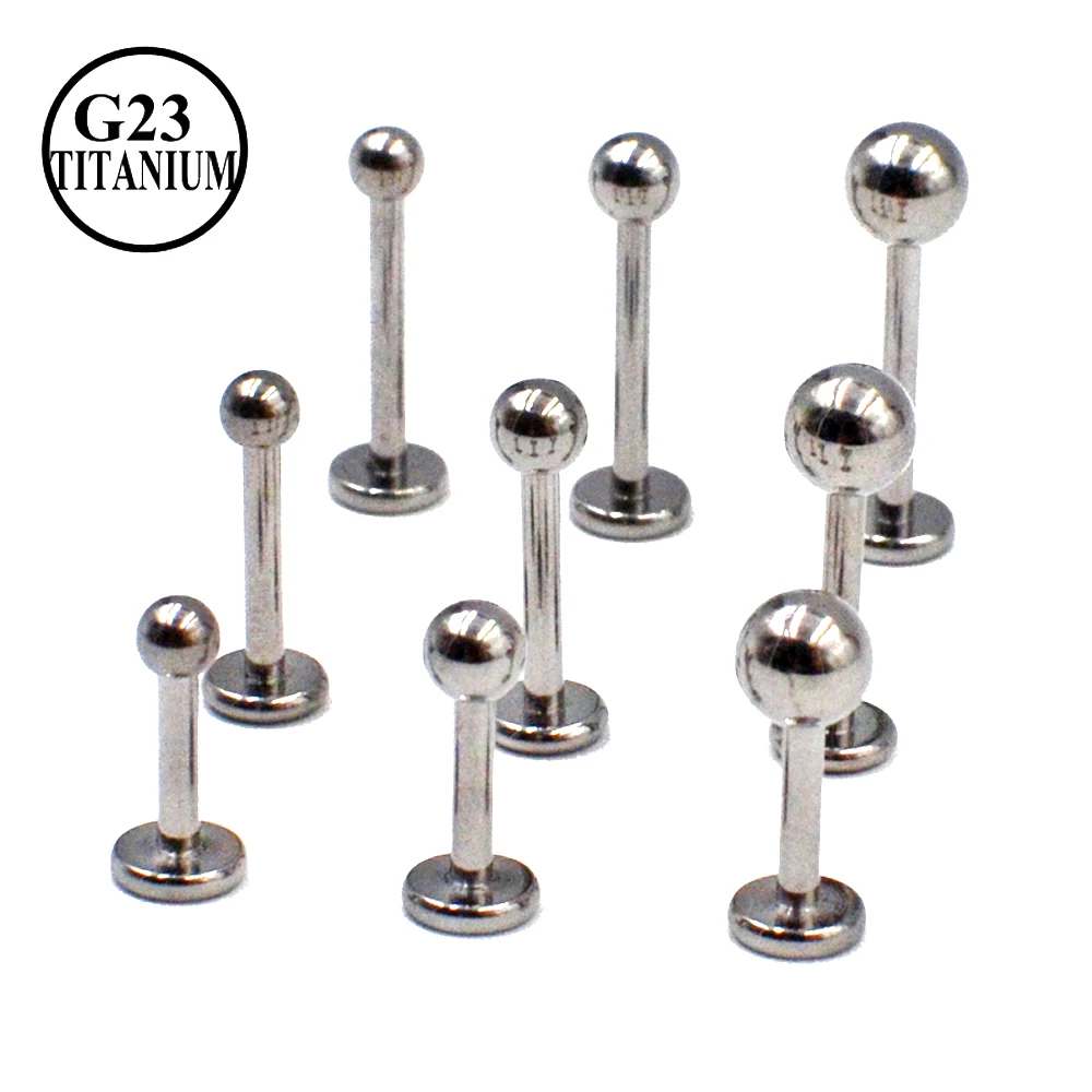 BOG-5PCS/Lot G23 из твёрдого титана мяч сверху губная серьга уха ушной хрящ пирсинг ювелирные изделия 16g