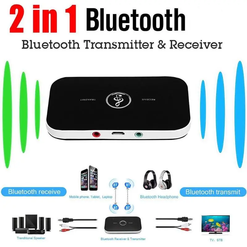 2 в 1 Bluetooth передатчик приемник стерео беспроводной A2DP аудио адаптер