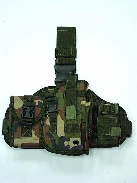 woodland Camo Комбинации стороны кобуры пистолет тактический Глок Комбинации падения нога кобура кобуры пистолет для Glock 17 19 22 23 31 32 M9 - Цвет: woodland Camo