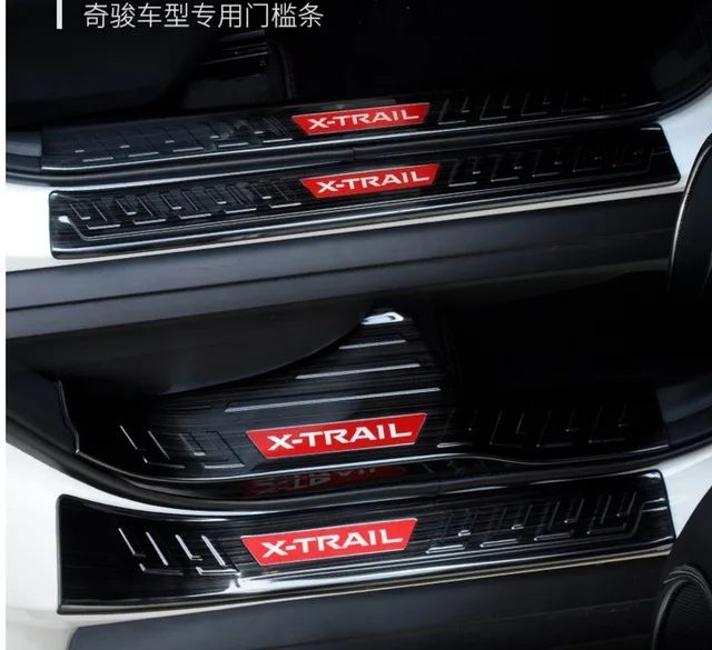 Для Nissan Rogue X-Trail T32 накладки для порогов автомобиля из нержавеющей стали приветствуется педаль; автостайлинг Аксессуары 8 шт./компл - Цвет: 4