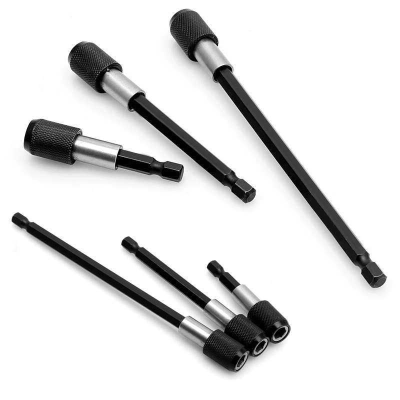 

3pcs 1/4" Hex Shank Quick Release Magnetic Screwdriver Bit Holder Extension Bar