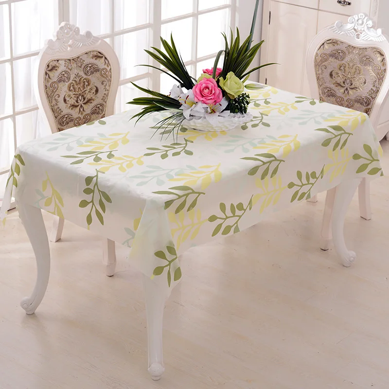 

140X130cm Simple Modern Flower Pattern Plastic Table ClothTable Waterproof Tablecloth Household Kitchen Dining Table