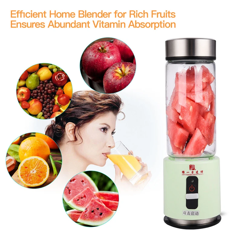 

Portable Electric Juicer Blender USB Rechargeable Smoothie Blender Fruit Mixing Machine for Shakes 380ml Travel Mini Juice Cup35
