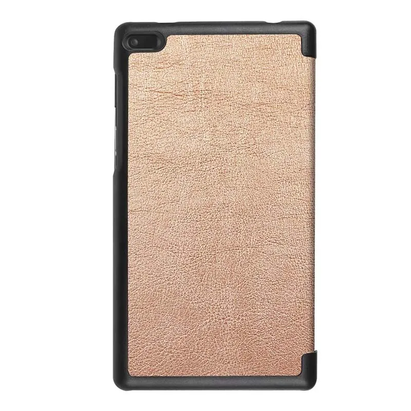 gold Кожаный чехол с подставкой, элегантный чехол с магнитом для lenovo Tab 7, незаменимый TB-7304F/I/X, чехол для планшета, 10 шт./партия - Цвет: gold