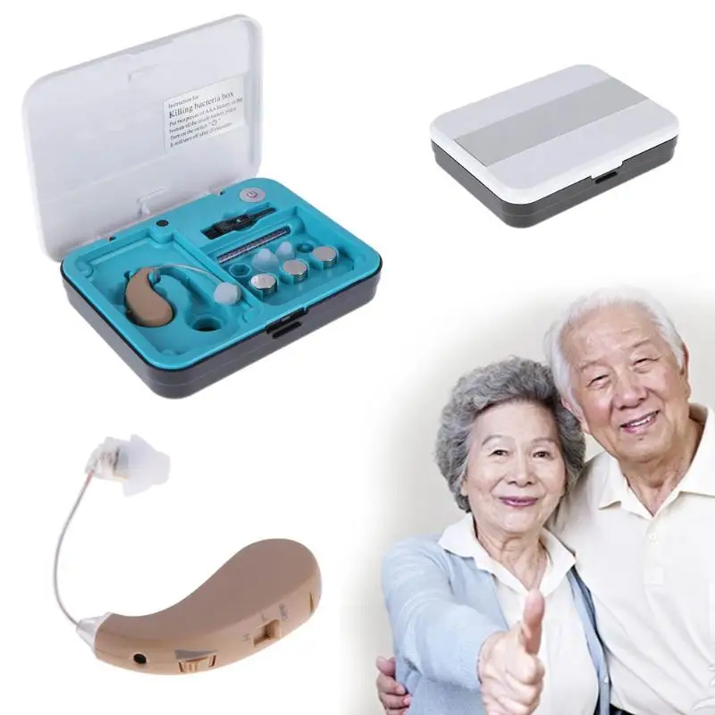 

Multifunction Hearing Aid Small Hearing Aids Sound Voice Amplifier Mini Convenient Behind Ear with Box