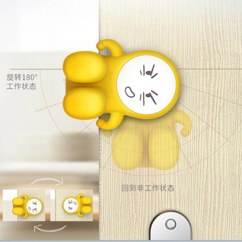 

Baby Kid Safety Lock Door Plug Cartoon Creative Door Stopper Protector Children Safe 180 Degree Rotate Door Stops Kid Lock