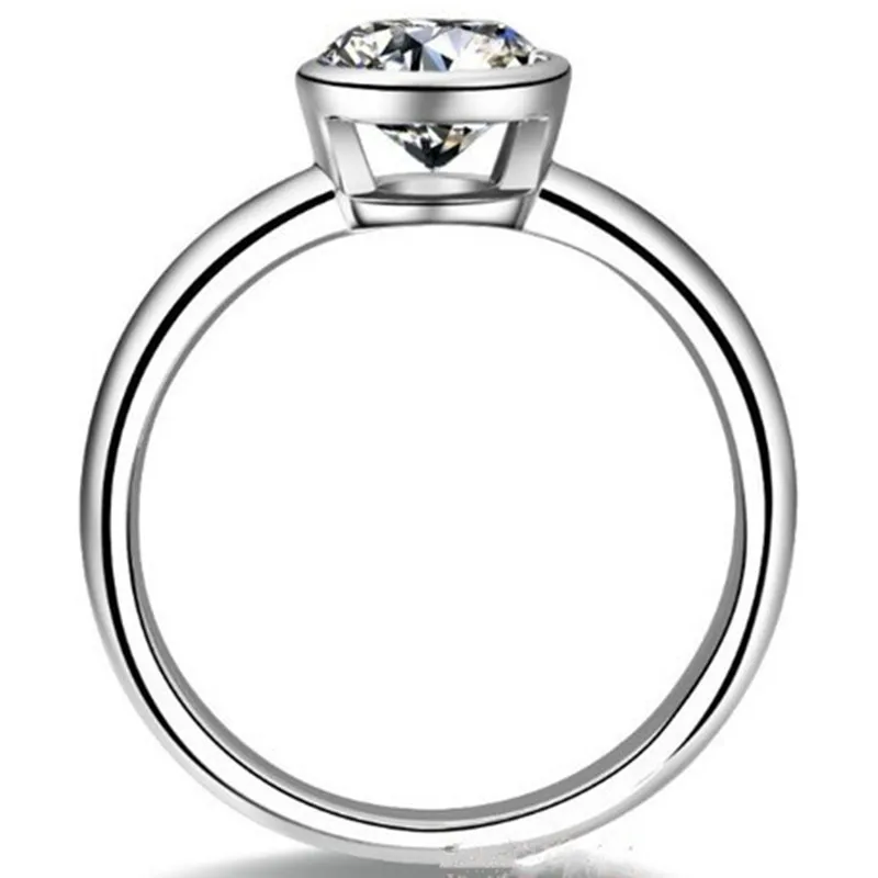 Протестировано положительное 1Ct Сердце и стрелы Moissanite кольцо для женщин Настоящее 14 к белое золото Высокое качество обручальное кольцо