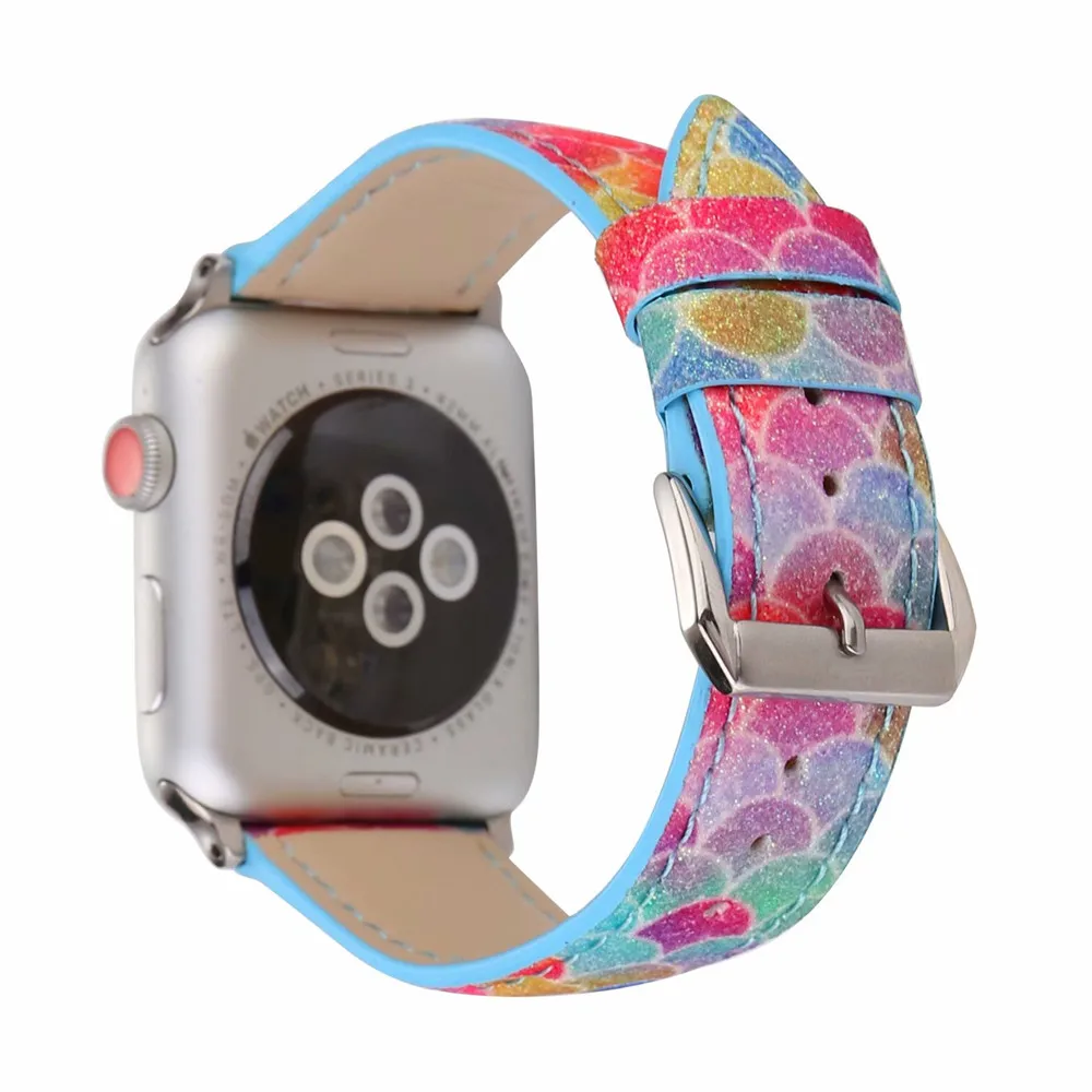 Ремешок для apple watch Русалка Блестящий ремешок для часов аpple 4 3 band iwatch band 42 мм 38 мм correa 44 мм/40 мм pulseira браслет