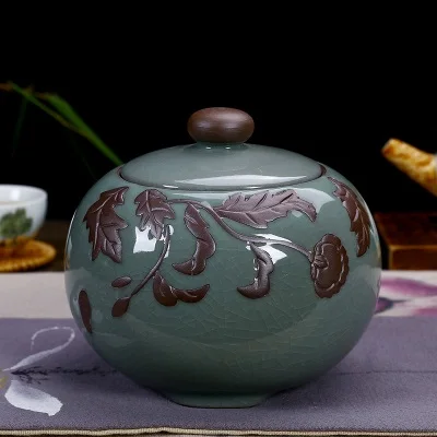 Ежедневные подарки, чайные банки, сушеные фруктовые банки, банки для хранения цветов, банки для чая Pu'er Tieguanyin - Цвет: Фиолетовый