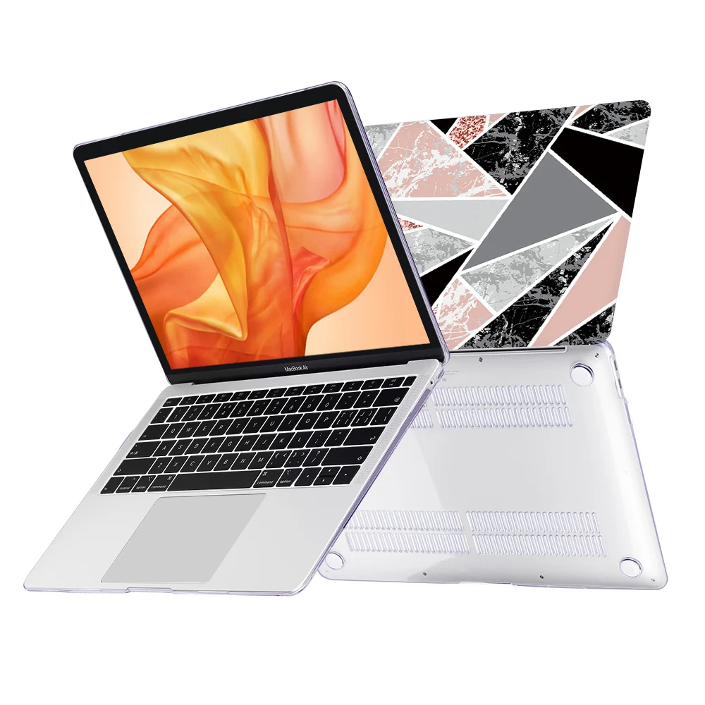 Redlai мраморный узор пластиковый жесткий чехол для MacBook 1" Air Pro retina 13 15" крышка с клавиатурой Защитная пленка для экрана