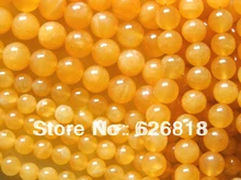 Envío gratis encantos naturales 12mm calcita amarilla ronda perlas sueltas accesorios de la joyería