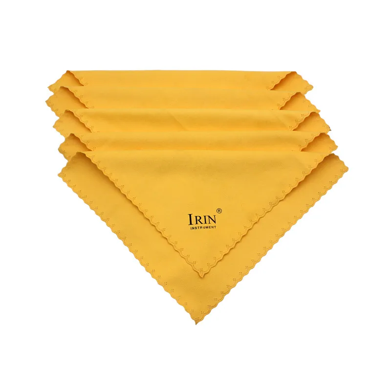 

IRIN 5pcs Cleaning Polishing Polish Cloth for Musical Instrument Guitar Violin Piano Clarinet Trumpet Universal Accessories
