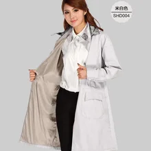 Женский Стиль Серебряного волокна Двухслойное электромагнитное излучение пальто с крышкой, компьютерная комната, EMF Экранирование, RFID блок