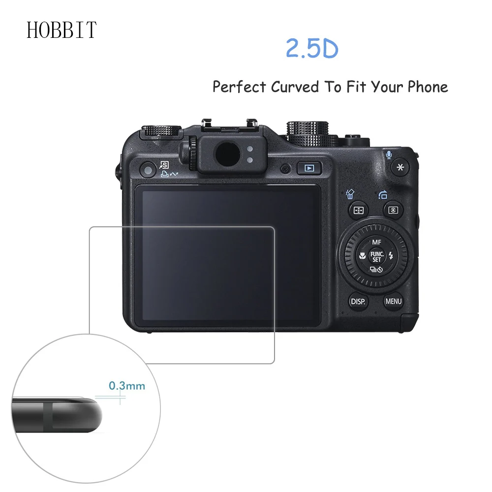 2 упаковки для Canon EOS M50 0,3 мм 2.5D 9H прозрачная защитная пленка из закаленного стекла для беззеркальной камеры ЖК-дисплей с защитой от отпечатков пальцев