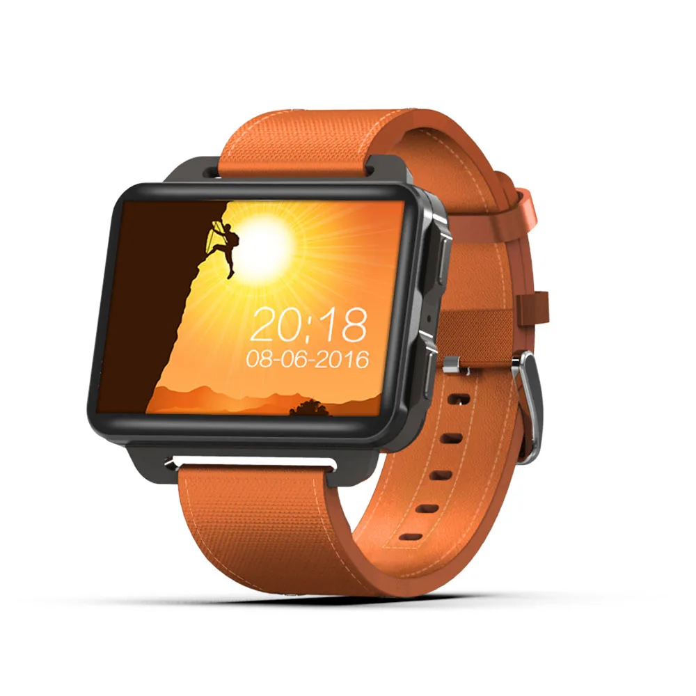 Оранжевый Gps Смарт-часы 2,2 дюймов экран 2G/3g/WiFi сеть 1 Гб+ 16 Гб rom монитор сердечного ритма Смарт-часы для Android ios - Цвет: Оранжевый