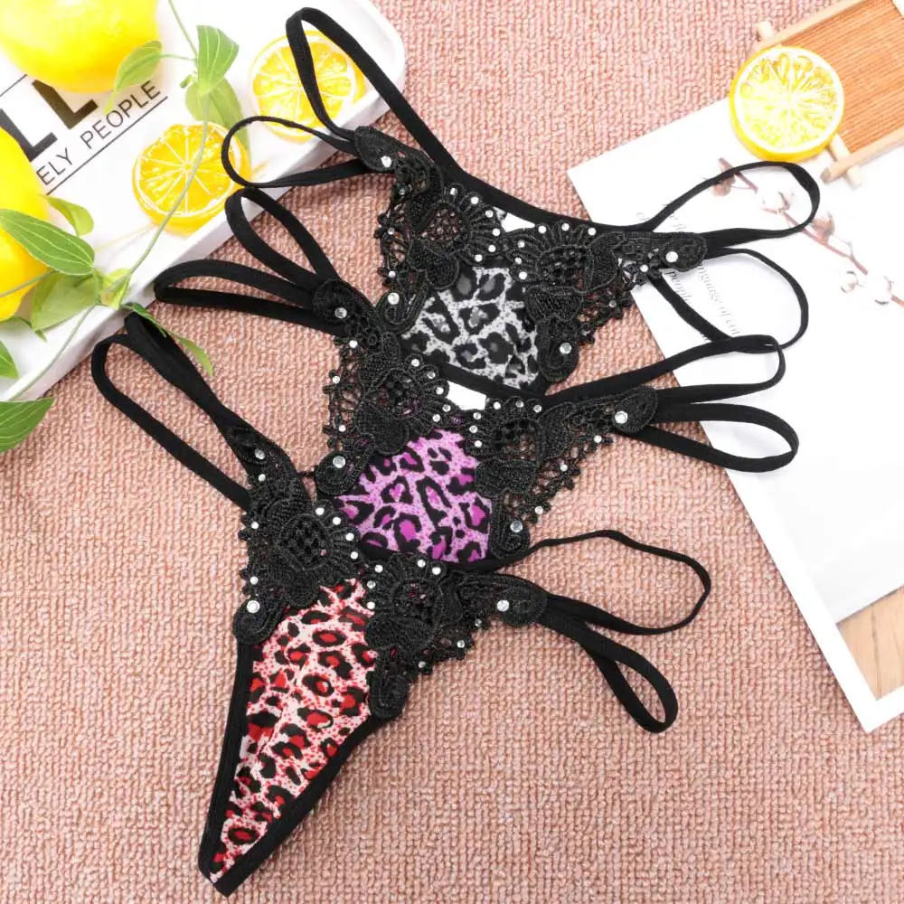 

2019 Women's Ladies Leopard Sexy Thongs G-string String T-back Panties Knickers Lingerie Underwear Exotic lingerie panties
