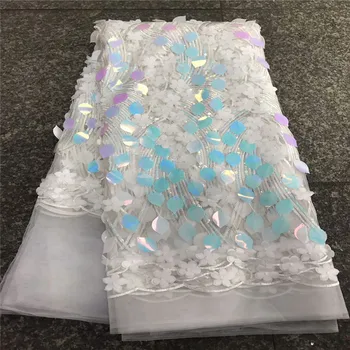 

Latest French Nigerian Laces Fabrics High Quality Tulle African Laces Fabric Wedding African French Tulle Lace Fabric j83-8