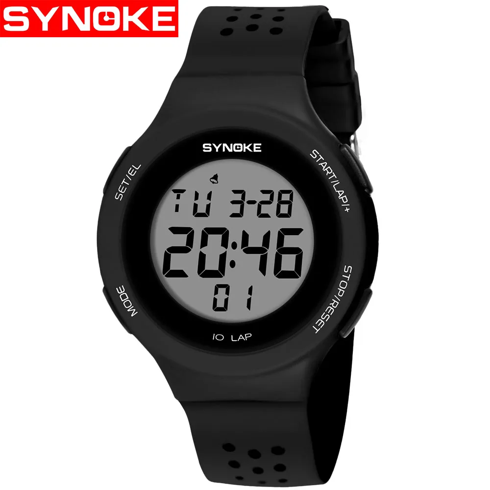 SYNOKE Led Digital Men Watch Alarm Military Sports 30M Waterproof women Watches Casual Wristwatches Relogio Feminio 