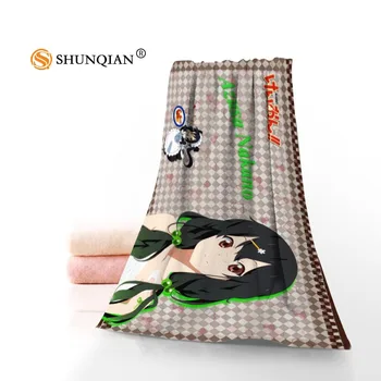 

New Custom K-ON Azusa Nakano Towel Printed Cotton Face/Bath Towels Microfiber Fabric For Kids Men Women Shower Towels