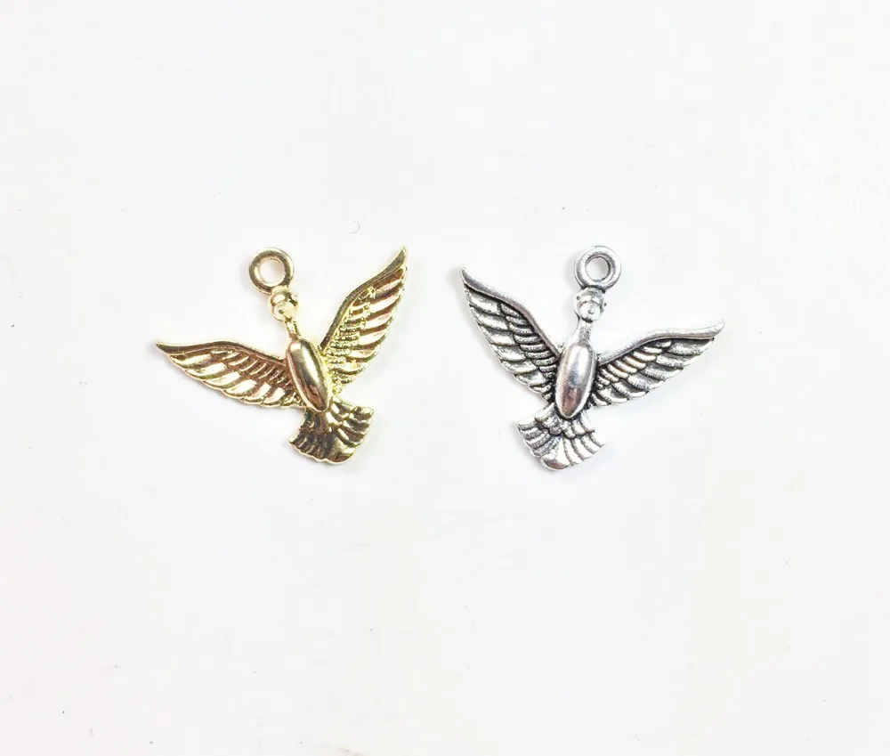 

Eruifa 20pcs 20*13mm Nice Eagle Zinc alloy Charm Wholesales necklace,earring bracelet jewelry DIY handmade 2 color