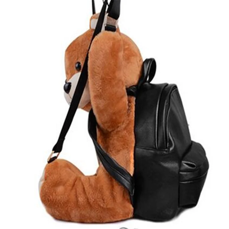 

Small Bear Backpacks For Womens Fashion Cute Style Backpack With A Bear Doll Bags Hot Sale mochila oso