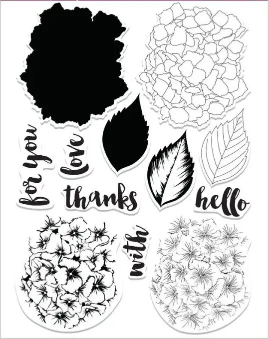 

Flower and leaf Transparent Clear Stamp DIY Silicone Seals Scrapbooking / Card Making/Photo Album Decoration