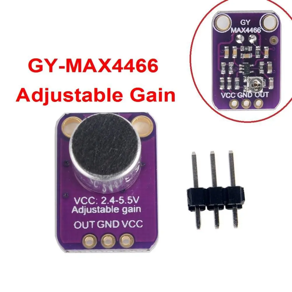 GYMAX4466MAX4466ElectretMicrophoneAmplifierModuleAdjustableGain