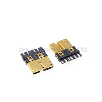 

100pcs 24K Gold Plating Micro usb male plug 3.0 USB Connector USB 3.0 Terminals