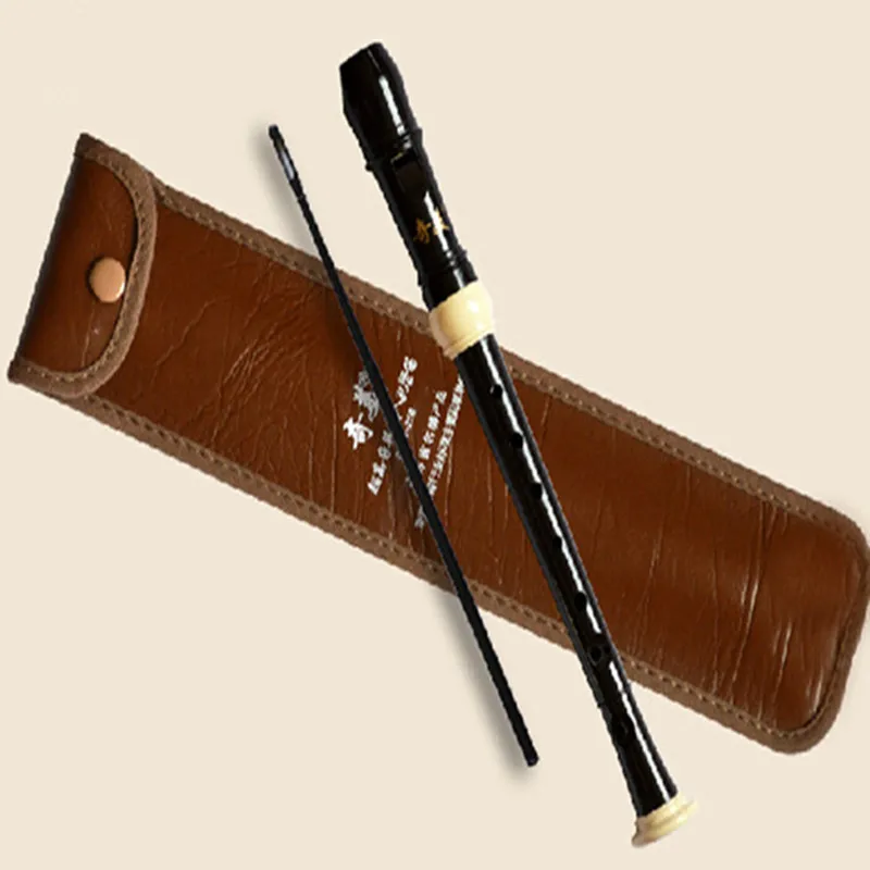 Барокко 8 отверстий Sopranino пластиковый рекордер английский стиль F ключ кларнет черный цвет флейта, музыкальный инструмент