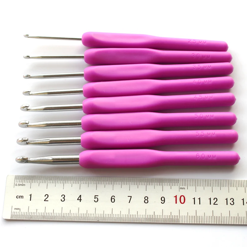 8 шт. металлические крючки для вязания 2 5 6 мм|metal crochet hooks|knitting needlesmetal |