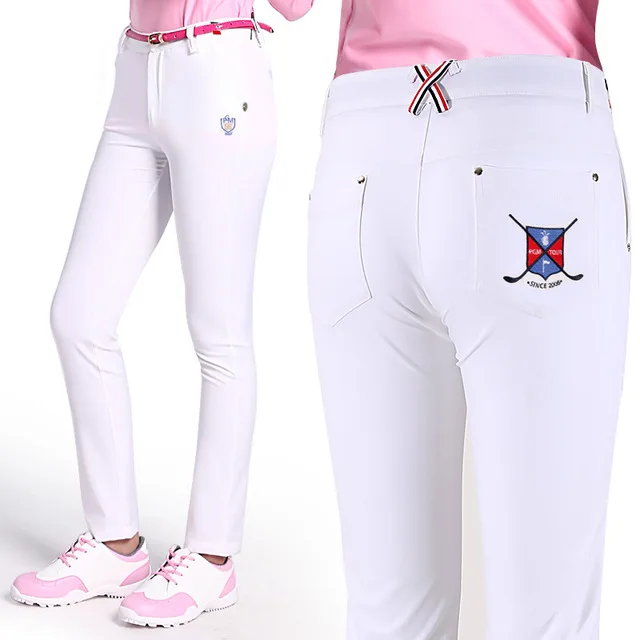 PGM Autumn and winter Woman's golf pants ladies high elasticity Slim