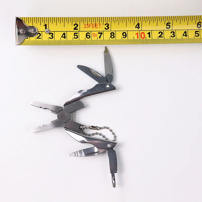 Портативные многофункциональные складные плоскогубцы из нержавеющей стали складной нож брелок отвертка инструменты для выживания кемпинга Набор для путешествий A3078