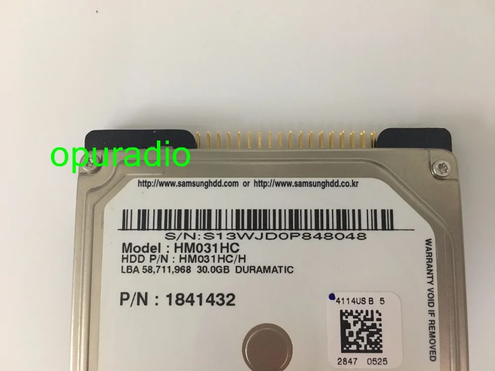 Opuradio HDD 30 Гб жесткий диск HM031HC PN1932020 для Chrysler Mercedes NTG4 автомобильный dvd аудио