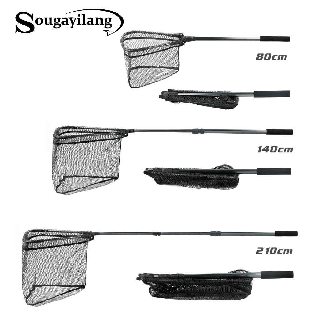 Sougayilang рыболовная сеть 80 см/104 см/210 см посадочная треугольная складная