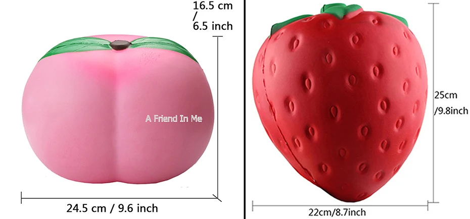Гигантские мягкие фрукты медленно поднимающиеся игрушки Мягкая огромная клубника арбуз апельсин мягкие антистрессовые игрушки украшения подарок