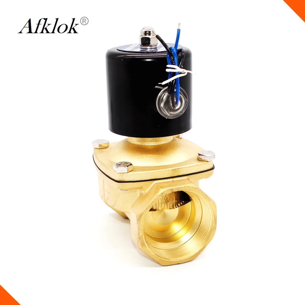 2 дюймовый водяной электромагнитный клапан 12 В DN50 2W 500 50 NPT G латунный нормально