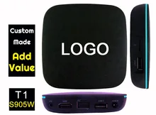 1pcs T1 905W Custom Made Amlogic S905W Quad core Smart Android7.1 LIVE TV Streaming Box 1GB 8GB MediaHub 1200+ live tv 1000+ VOD