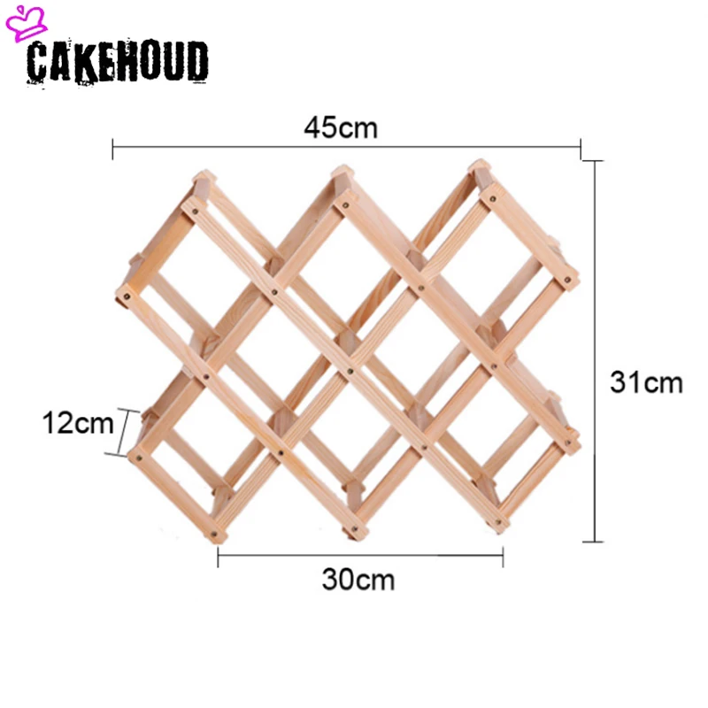 Креативная деревянная складная Винная стойка CAKEHOUD 3/6/10 бутилированная кухонная