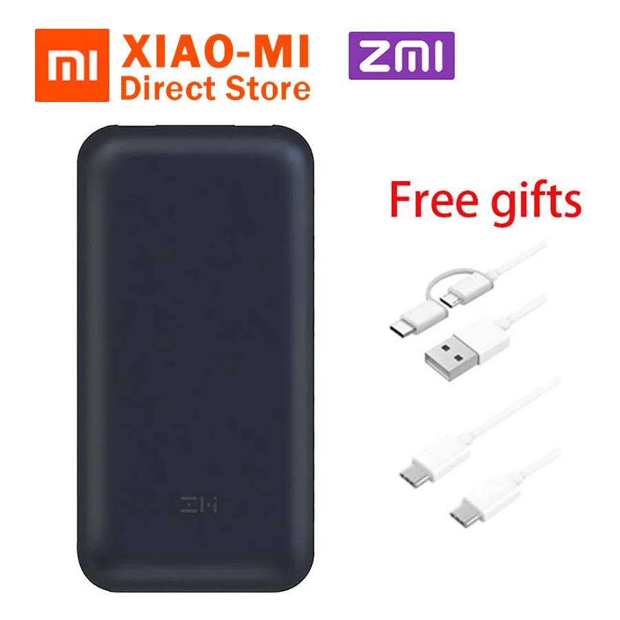 

In Stock Xiaomi ZMI USB-C Power Bank USB PD2.0 15000/20000mAh QB815/QB820 Powerbank Quick Charge 3.0 Type-C for Macbook Laptop