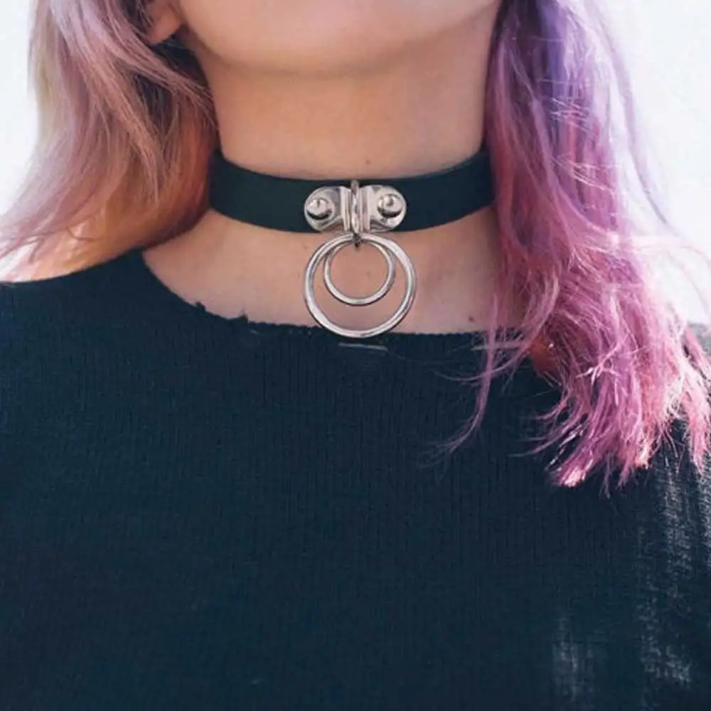 IPARAM 2017 fashion classic leather neck necklace punk rock men and