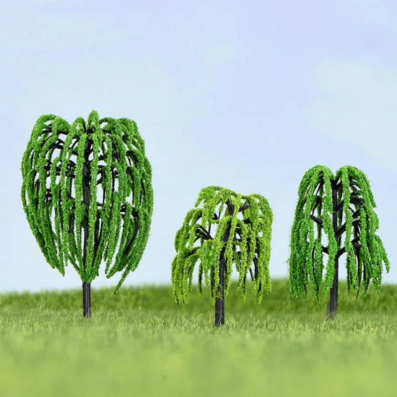 

1pc new Creative Simulated willow tree Plants Garden Decor Miniatures Micro Landscape decor Model figure toys gift