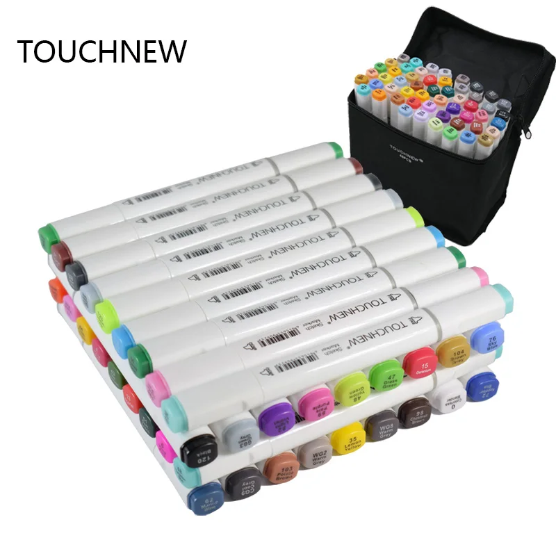 

Touchnew 60 Colors Drawing Marker Design Artist Dual Head Sketch Markers Set Markers Pen