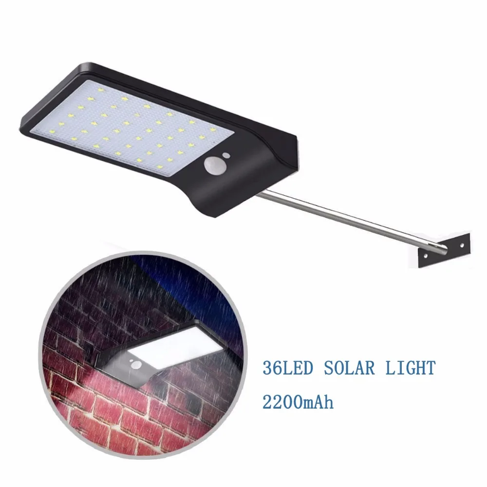 

36LED Waterproof Led Solar Wall Light with Motion Sensor Outdoor Solar Wall Light Lamp lighting for Garden Yard Deck Path Street