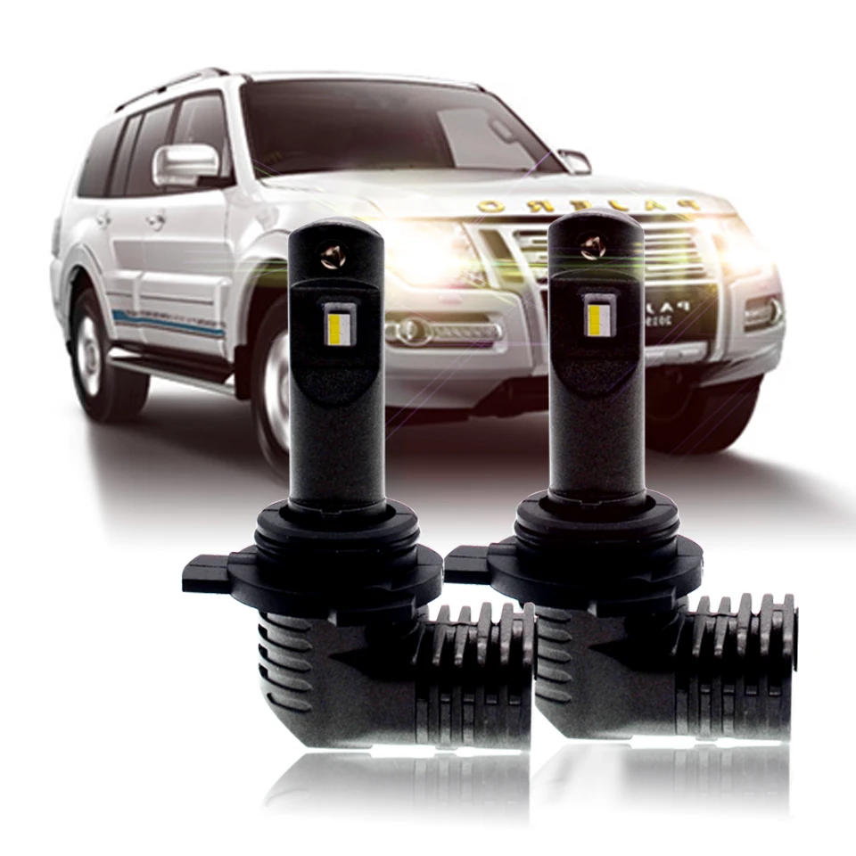 

SUKIOTO 2PCS Original size HIR2 9012 LED Headlight 35W Bright led car front light for RAV4 PAJERO LEVIN high low 9012 5200LM